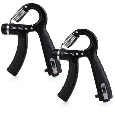 Produktbild von Faas Handtrainer 2er Set (5-60kg) – Verstellbarer Unterarmtrainer mit Zähler für Kraft & Reha