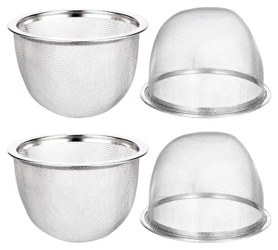 Teefilter aus Edelstahl, 4 Stück, 8,5 cm, für losen Tee