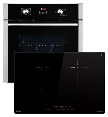 Produktbild von Autarkes Herdset: 60cm Einbaubackofen BO8805SS + 77cm Induktionskochfeld IH87704RL | Grill | Heißluft | Automatik-Timer | 2-fach Wärmeschutzverglasung | Kindersicherung | SET8805IH877RL