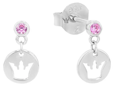 Produktbild von Prinzessin Lillifee Kinder Ohrringe Ohrhänger Silber Zirkonia  Krone 2038743