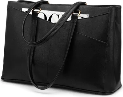 Produktbild von Lovevook Laptoptasche Damen 15,6 Zoll Schultertasche Schwarz
