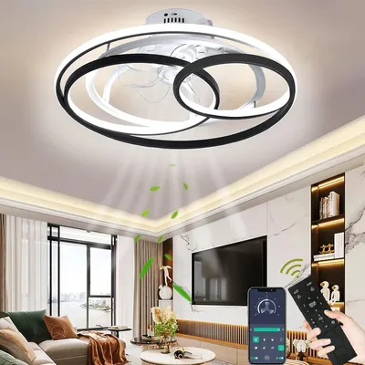 Produktbild von 50cm,60W Dimmbar Deckenleuchte mit Ventilator,Lüfter Licht,für 15㎡
