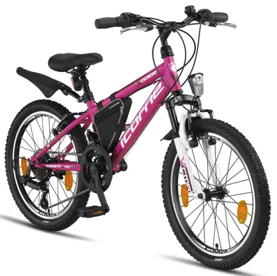 Zdjęcie produktu dla Rower górski Licorne Bike Guide premium w rozmiarach 20, 24 i 26 cali - rower dla dziewczynek, chłopców, mężczyzn i kobiet - 21 biegów Shimano, rower dziecięcy, dla dzieci