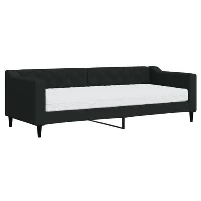 Immagine prodotto di vidaXL Divano letto con materasso Nero 80x200 cm Tessuto