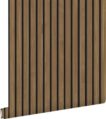 Zdjęcie produktu dla ESTAhome Tapeta drewniane panele ścienne 3d brązowym 53 cm x 10.05 m