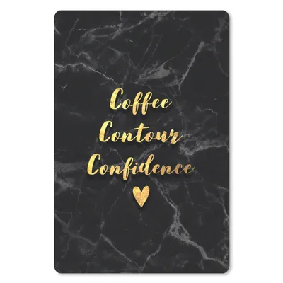 Produktbild von MuchoWow® Mauspad Mousepad Zitat - Kaffee - Gold - Marmor 18x27 cm - Mousepads - Maus Mat - Pad - Mausunterlage