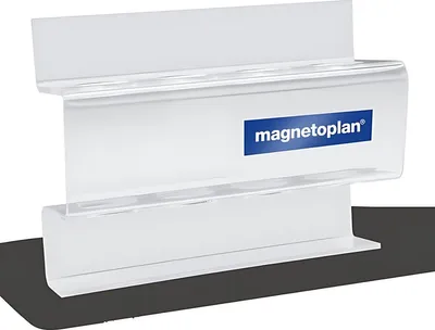 Zdjęcie produktu dla Magnetoplan 16712, Półeczka do pisaków do tablicy, Przezroczysty, Biały, 1 szt.