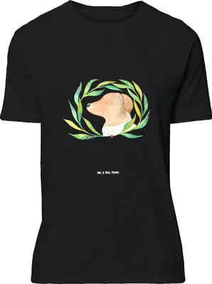Produktbild von Mr. & Mrs. Panda T-Shirt Hund Blumen - Schwarz - Geschenk, Shirt, Sprüche, Oversize, mit Spruch, Hunde, Hundeliebe, Hundeglück, Niedlich, Tshirt