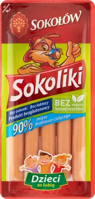 Zdjęcie produktu dla Parówki sokoliki 140 g Sokoliki