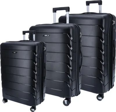 Produktbild von DYX 4 Rollen Trolley 3er Set S/M/L Washington schwarz : schwarz Farbe vom Hersteller: schwarz
