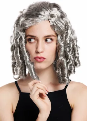 Produktbild von WIG ME UP Perücke Korkenzieher-Locken Grau Rokoko 91308-ZA68R