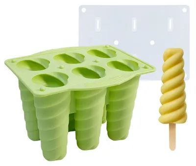 Produktbild von Eisform Silikon lebensmittelecht wiederverwendbar, DIY Eiscreme Saft, 14.9*12.3*10.1cm, BPA-frei