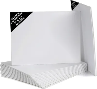 Produktbild von Belle Vous 14 Stk Leere Leinwände zum Bemalen – 20 x 30 cm – Vorgespannte Kleine Leinwand – Leinwände für Acrylmalerei, Ölgemälde, Skizzen und