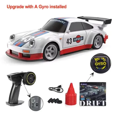 Produktbild von JIKEFUN 1:43 RC Drift Auto 4WD Weiss Rot - Porsche-911-Rennsport-Stil mit Gyro