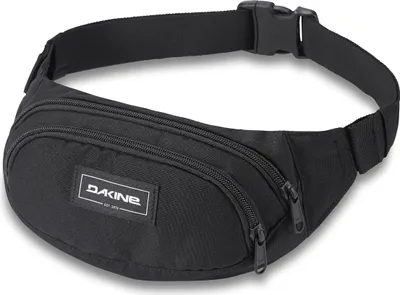 A black Dakine hip pack is shown against a white background.