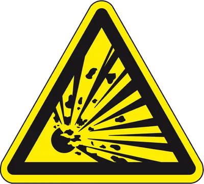 Produktbild von Dreifke® Warnschild Warnung v.explosionsgefährlichen Stoffen, ASR/ISO, Folie,...