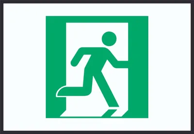 Produktbild von Rettungsweg rechts Symbol A1 Rückseite selbstklebend Schild