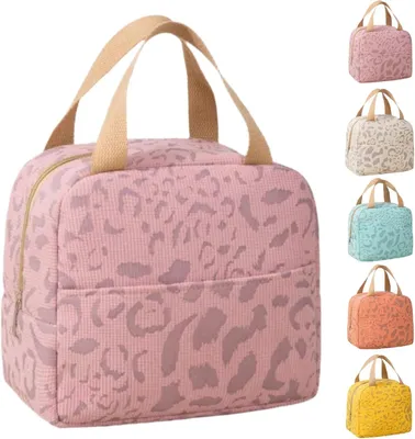 Produktbild von Isolierte Lunchtasche, wasserfest, 20 x 23 x 14 cm, mit Aluminiumfolie, für Büro und Picknick