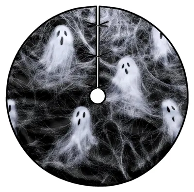 Produktbild von Schwarzer Baumrock mit Spinnennetz für Halloween-Dekoration