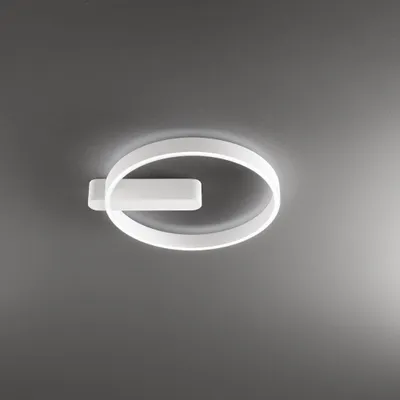 Obrázek produktu pro Kulaté LED stropní svítidlo z matně bílého kovu, 52 W, volitelná barevná teplota (3000 K, 4000 K, 6000 K), průměr 57,5 cm, stupeň krytí IP20 – Perenz