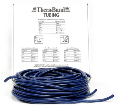 Immagine prodotto di Thera Band Tubing Fascia per esercizi Fitness Physio Resistance 30,5 m extra forte BLU