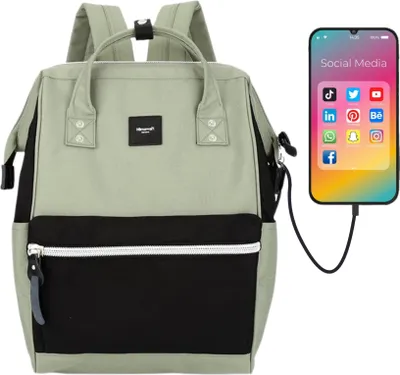 Produktbild von Geräumiger Laptop-Rucksack mit USB-Anschluss - Himawari
