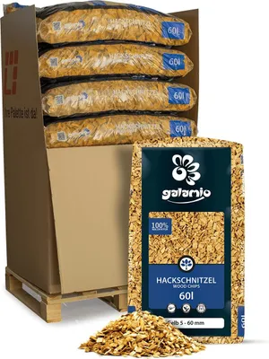 Produktbild von Galamio Holzhackschnitzel Gelb 60l x 12 Sack 720l 12er Palette