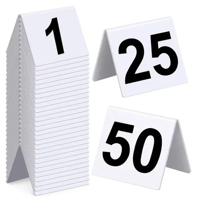 Immagine prodotto di Set di 50 segnaposto in acrilico, fronte-retro, per eventi