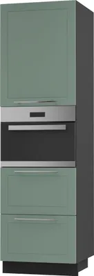 Produktbild von Backofenschrank KVANTUM Teilauszug 60cm Korpus- & Frontfarbe wählbar (Q-D14/RU/2M/356),mint matt,schwarz