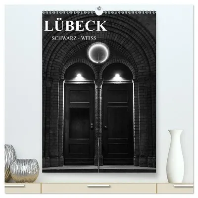 Produktbild von Lübeck schwarz-weiß (hochwertiger Premium Wandkalender 2026 DIN A2 hoch), Kunstdruck in Hochglanz