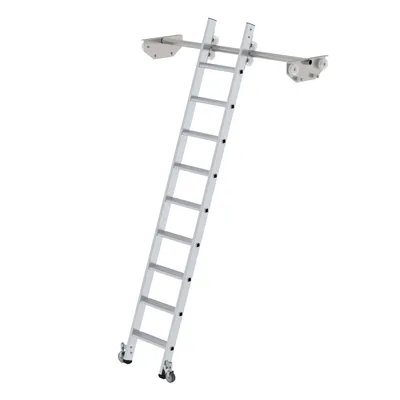 Produktbild von MUNK Aluminium-Regalleiter für Doppelregal 9 Stufen