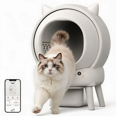 Productafbeelding van GarveeHome zelfreinigende kattenbak, 65 liter, elektrisch
