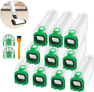 Produktbild von Staubsaugerbeutel 10 Stück Staubsaugerbeutel für Vorwerk Kobold VB100 FP100,Filtertüten,Ersatzbeutel Akku Staubsauger,Ersatz Staubbeutel,mit 2 Filter