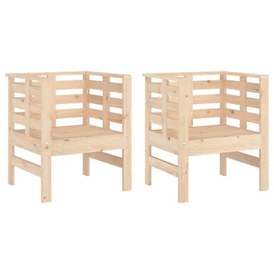 Produktbild von vidaXL Gartenstühle 2 Stk. 61,5x53x71 cm Massivholz Kiefer