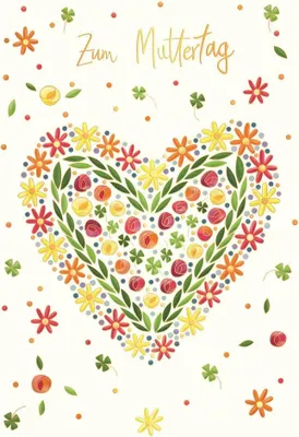 Produktbild von Muttertag - Naturkarton - Glückwunschkarte im Format 11,5 x 17