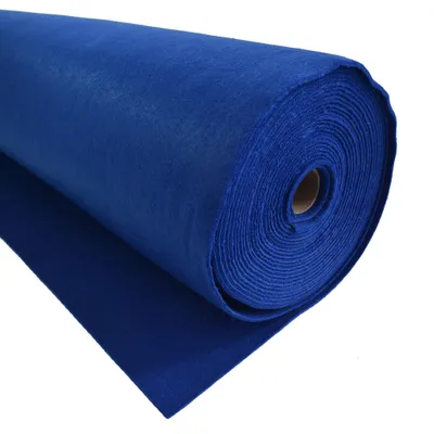 Bastelfilz 3 mm Meterware in Blau – aufgerollter Dekofilz und Taschenfilz zum Basteln.