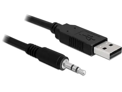 Produktbild von DeLOCK USB 2.0/3.5 mm 1.8m, 3.5mm, Männlich, USB, Männlich, 1,8 m, Schwarz