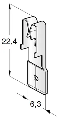 Produktbild von Flachsteckhülse | MTA UNI F630 | Adapter auf Flachstecker | 6,3mm