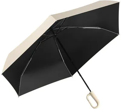 Produktbild von Taschenschirm – Faltbarer Regenschirm – Mini Reiseschirm – Kompakt und Leicht – UV-Schutz UPF 50+ – Regenschirm für Tasche, Reisen und Outdoor - Beige