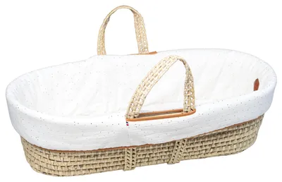 Image de Panier Moïse Golden Dots - TU - Blanc à pois ou | par SEVIRA KIDS