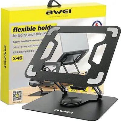Obrázok produktu pre Awei X46 Otočný Stolový Držiak Na Notebook Čierno/Čierny