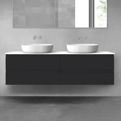Productafbeelding van OLTENS Vernal badmeubelset, 3-delig, bestaande uit 2 onderkasten met lades en een consoleblad van 160 x 48,6 cm