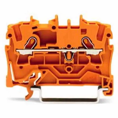 Obrázek produktu pro 100 Kus Přes svorku 2-vodič, TS 35 - Napájecí svorkovnice 4,2mm 18A 2001-1202