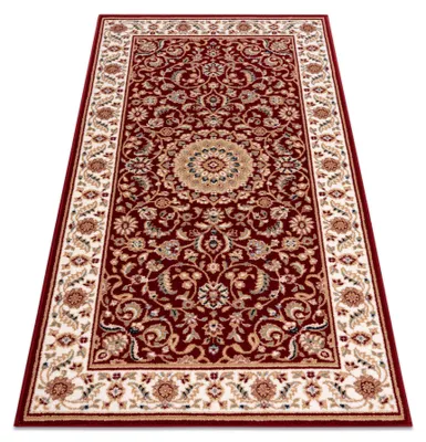 Imagen del producto de Alfombra de lana NAIN Rosetón, marco 7176/51066 burdeos rojo 80x150 cm
