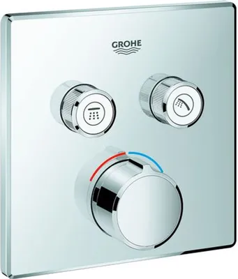 Image de Mitigeur encastré Grohe SmartControl, deux vannes d'arrêt, rosette carrée, 29148000