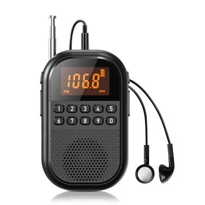 Produktbild von Tekoo Mini Taschenradio AM/FM mit Bluetooth, Akku & TF-Slot Anschluss