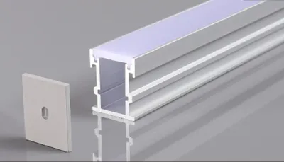 Produktbild von 1 m Aluminium Bodenprofil / Schienensystem für LED-Streifen für Innen- als auch Außenbereich Profil B2