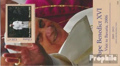 Produktbild von Briefmarken Ghana 2013 Mi Block520 (kompl.Ausg.) postfrisch Papst Benedikt XVI.