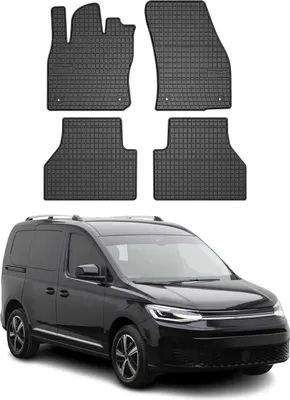 Obrázok produktu pre 2020-2025 VW Caddy podlahové rohože gumové čierne 4 ks
