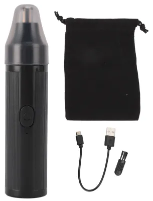 Immagine prodotto di Tagliacapelli elettrico per naso e barba, ricaricabile, portatile, per uomini e donne, ideale per l'uso domestico e in viaggio, colore nero